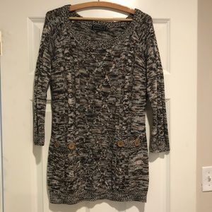 Black, brown, white long Sweater